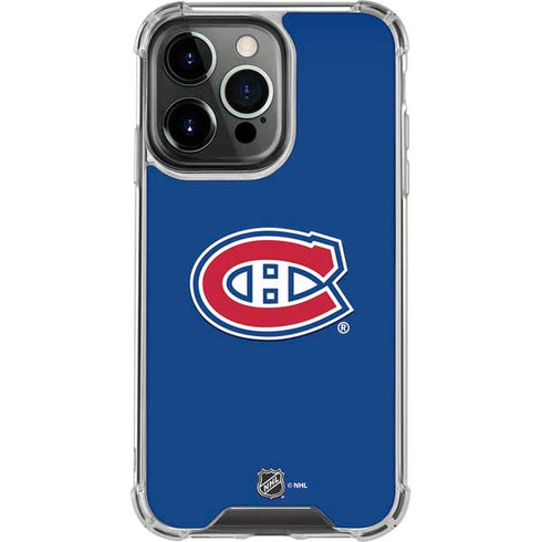 NHL Montreal Canadiens Solid Background iPhone 16 Pro Clear Case